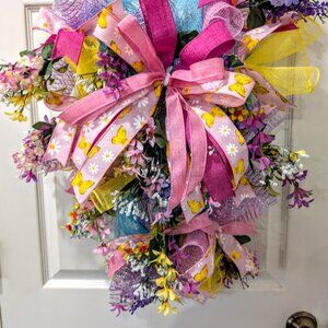 Springtime Swag Wreath, Home Decor, Spring Decor, Mothers Day, Wreath, Gift,